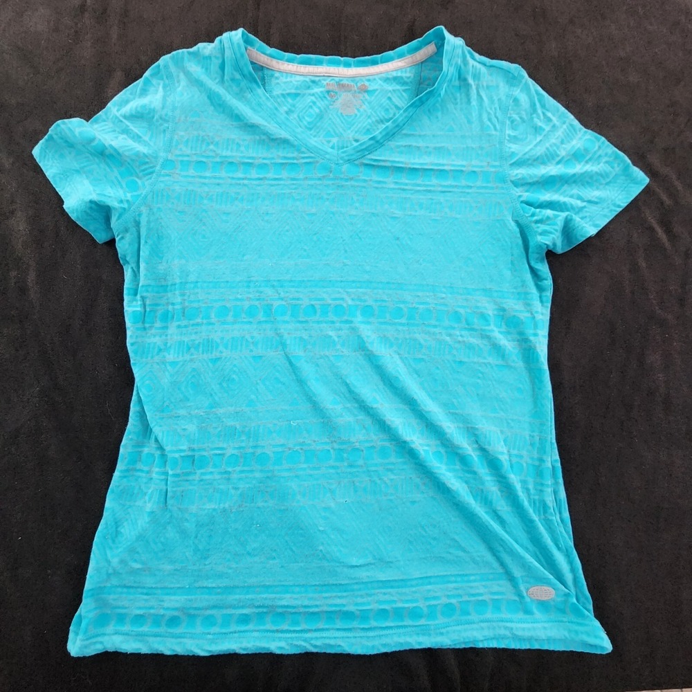 Reel Legends Reel Fresh Blue Short Sleeve Performance T-Shirt Women's M